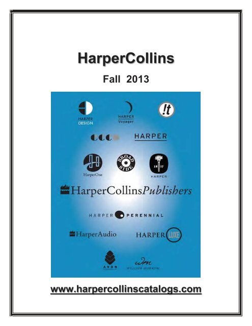 catalogue - HarperCollins Publishers