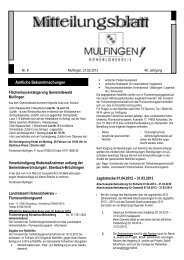 Amtliche Bekanntmachungen - Gemeinde Mulfingen