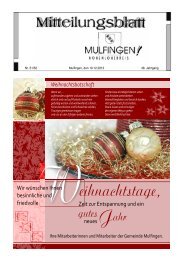 eihnachtstage, - Gemeinde Mulfingen