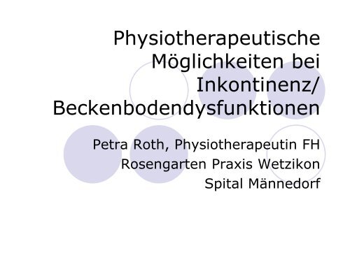 Physiotherapeutische Möglichkeiten bei Inkontinenz