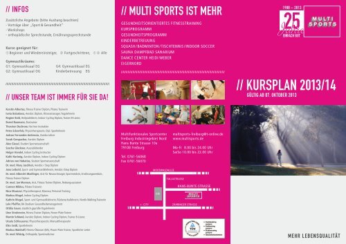 Download Kursplan mit Kursbeschreibung - Sportcenter Multi Sports