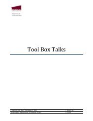 G-010 - tool box talks - Memorial University of Newfoundland