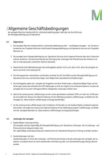 Allgemeine Geschäftsbedingungen der aerogate (pdf 35,2 KB)