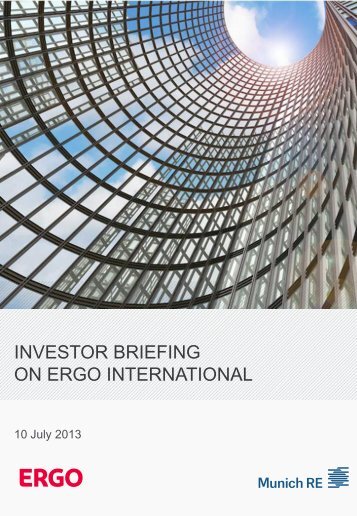 Investor Briefing on ERGO International - Munich Re