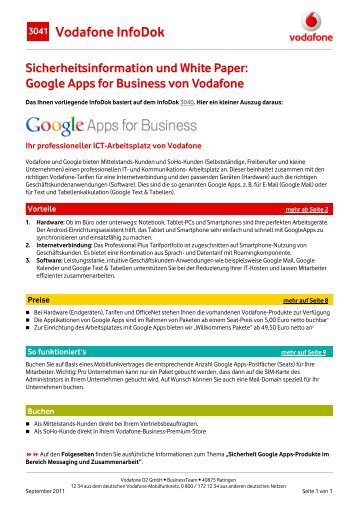 Infodok 3041: Sicherheitsinformation und White Paper: Google ...