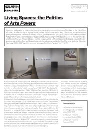 Living Spaces: the Politics of Arte Povera - Museo Nacional Centro ...