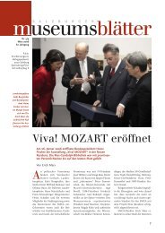 Viva! MOZART eröffnet - Salzburger Museumsverein
