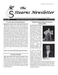 Stearns Newsletter - University of Michigan School of Music