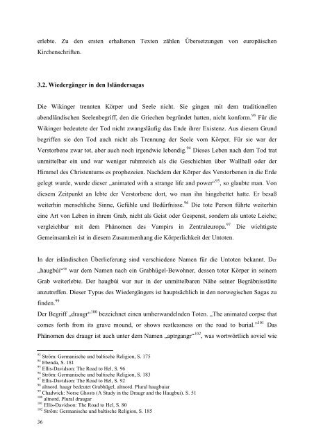 Wiedergänger in der skandinavischen Literatur