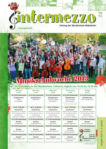 Musikschulwoche 2013 - in der Musikschule Hildesheim