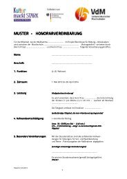 Muster Honorarvereinbarung Stand 01.03.2013
