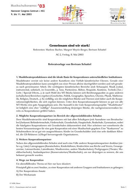 Referat als Download - Verband deutscher Musikschulen