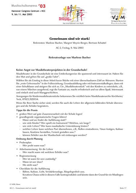 Referat als Download - Verband deutscher Musikschulen