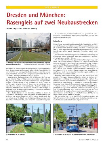 Dresden und München: Rasengleis auf zwei Neubaustrecken - MVG
