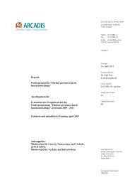 Abschlussbericht der ARCADIS Deutschland GmbH.