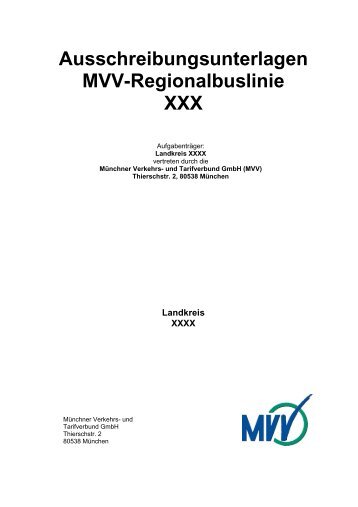 Qualitätsmanagement und Vergaberecht - MVV - Münchner Verkehrs