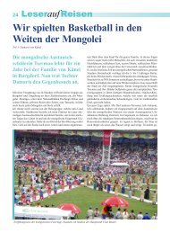 Wir spielten Basketball in den Weiten der Mongolei