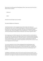 Offener Brief an den Stiftungsrat der Stiftung Bauhaus Dessau ...