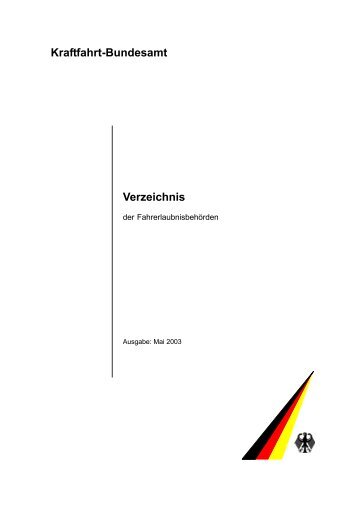 Verzeichnis Kraftfahrt-Bundesamt - Eu-Info.deutschland
