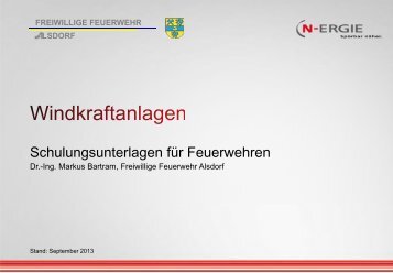 Schulungsunterlagen für Feuerwehren - N-ERGIE Aktiengesellschaft