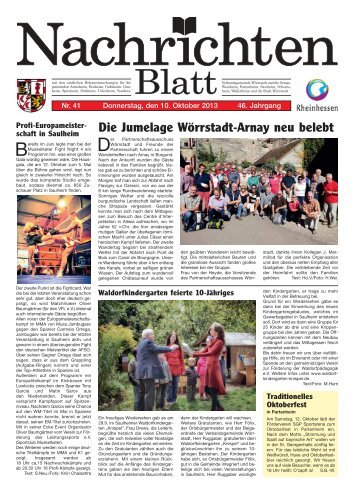 Die Jumelage Wörrstadt-Arnay neu belebt - Nachrichtenblätter