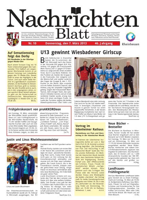 U13 Gewinnt Wiesbadener Girlscup Nachrichtenbla Tter