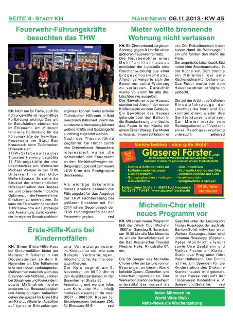 Nahe-News 06.11.2013 - KW 45