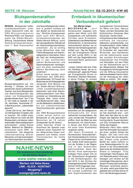 Nahe-News 02.10.2013 - KW 40