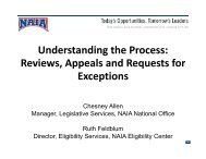 Reviews, Appeals and Requests for Exceptions - NAIA