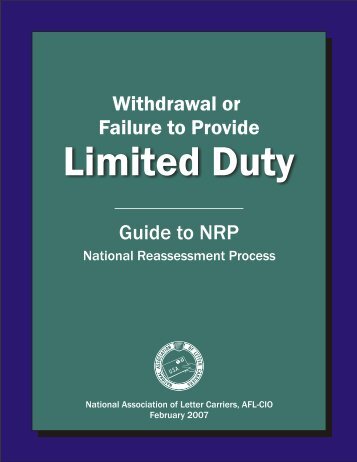 Withdrawal or Failure to Provide Limited Duty - Guide to NRP