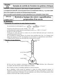 Hydrolyse basique des esters: saponification, préparation d'un savon