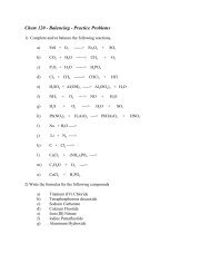 Chem 110 - Balancing Problems and Answer Key.pdf - Napa Valley ...