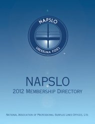2012 Membership Directory - NAPSLO