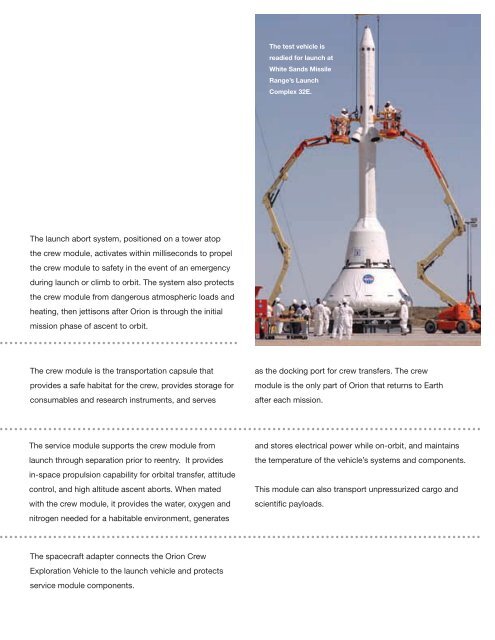 Orion: America's Next Generation Spacecraft (4.7 Mb PDF) - NASA