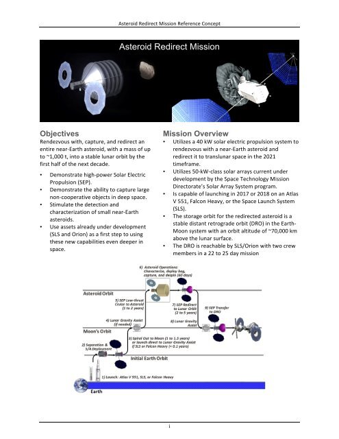 Asteroid Redirect Mission Reference Concept Description - Nasa