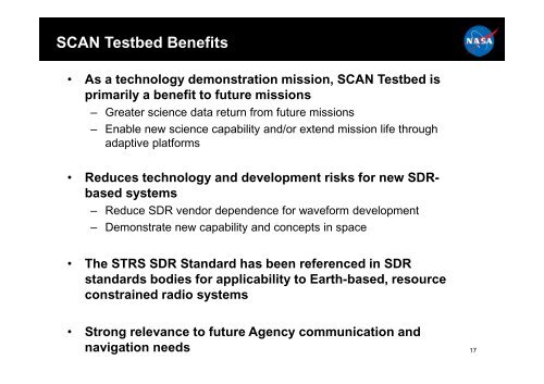 Space Communication and Navigation Testbed ... - NASA