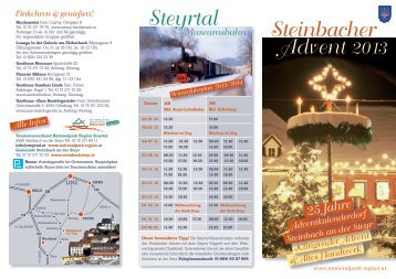 Steyrtal Steinbacher Advent - Nationalpark Kalkalpen Region