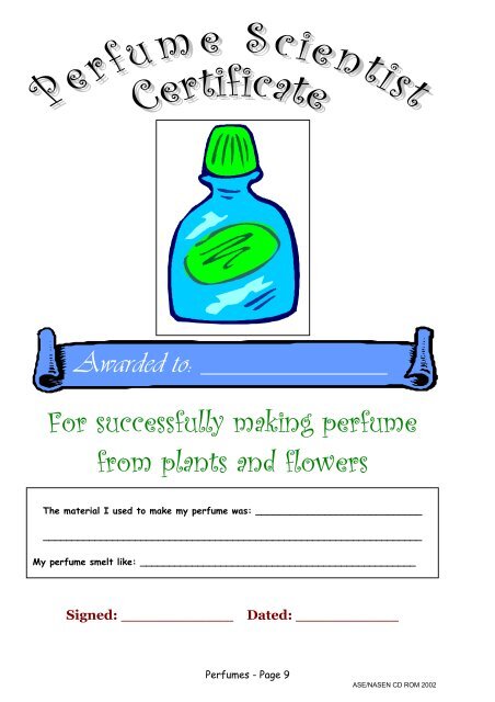 Adapted version (pupil worksheet) - National STEM Centre