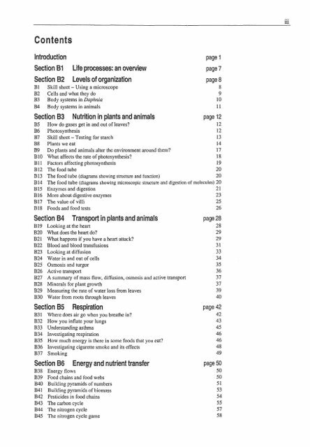 biology activities for gcse - National STEM Centre