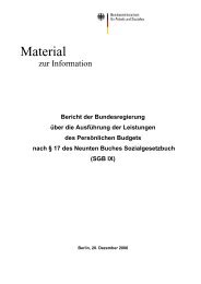 Bericht der Bundesregierung über die Ausführung der ... - Der Betrieb