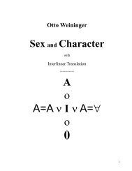 Otto Weininger - Natural Thinker