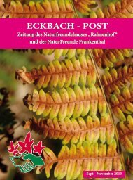 ECKBACH - POST - bei den NaturFreunden in Frankenthal