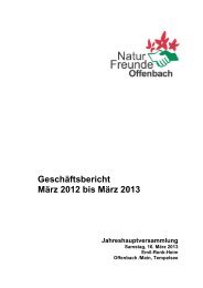 Geschäftsbericht März 2012 bis März 2013 - Naturfreunde Offenbach