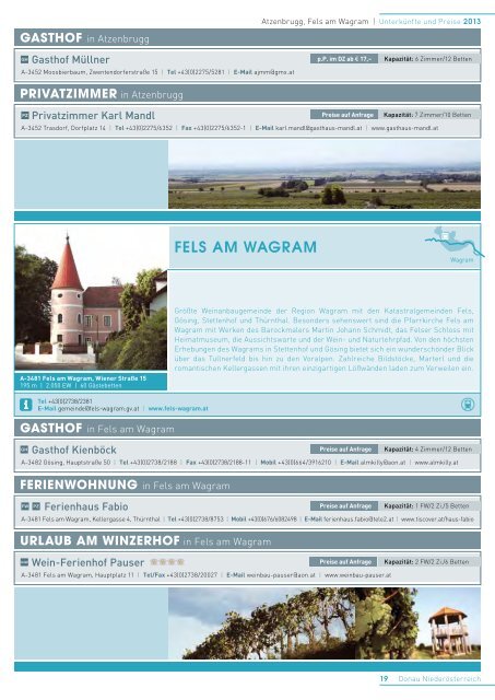 Tullner Donauraum - Download brochures from Austria