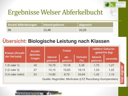 Erfolgreiche Sauenhaltung mit der Welser Abferkelbucht - Naturland