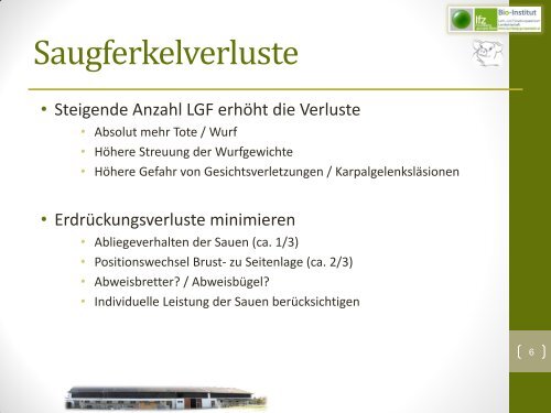 Erfolgreiche Sauenhaltung mit der Welser Abferkelbucht - Naturland