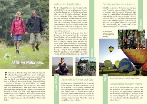 Flyer - Naturpark Teutoburger Wald / Eggegebirge