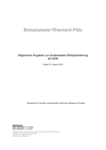 Kartieranleitung allgemein - Landschaftsinformationssystem der ...