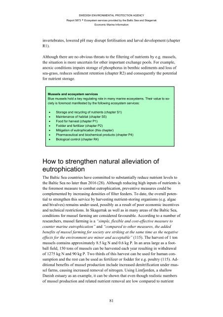 Ecosystem services provided by the Baltic Sea ... - Naturvårdsverket