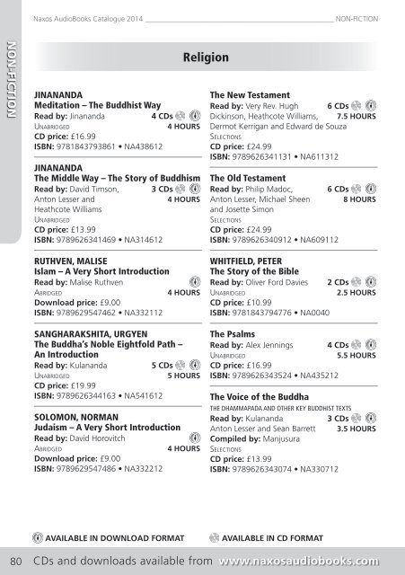 Naxos AudioBooks Catalogue
